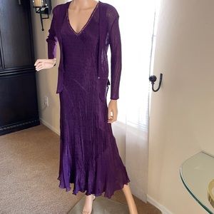 New Komarov Dress & Chiffon Jacket-Size M